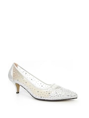 Prata - Lunar Alisha Gemstone Kitten Heel Shoes - Imagem 3 de 5