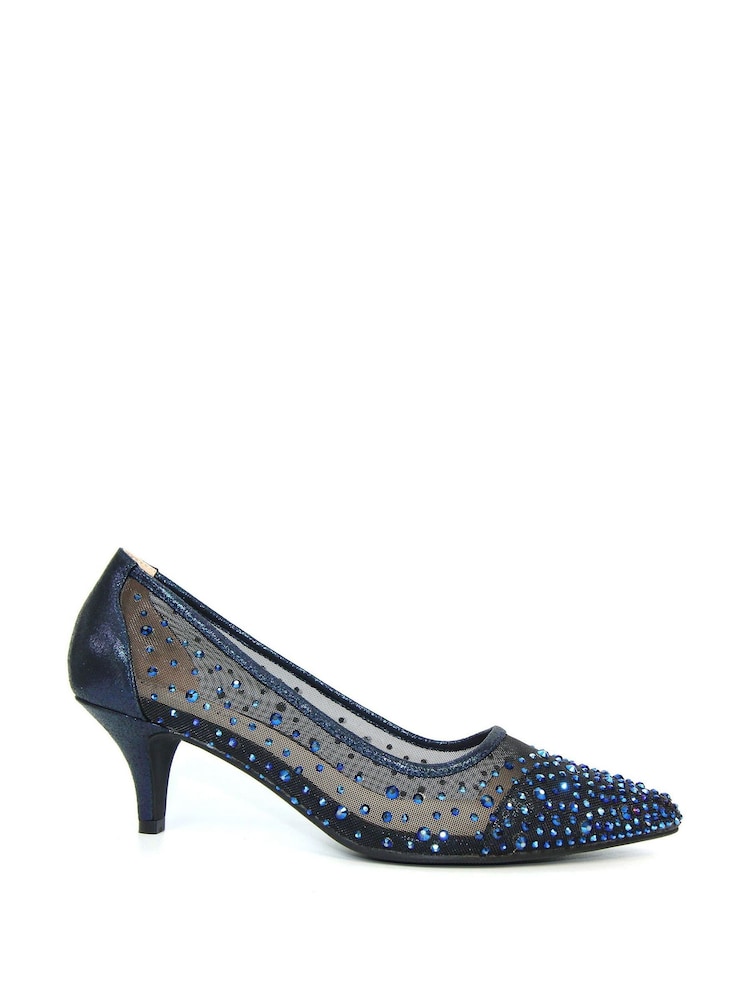 Buy Lunar Blue Alisha Gemstone Kitten Heel Shoes from Next Saudi
