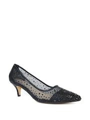 Preto - Lunar Alisha Gemstone Kitten Heel Shoes - Imagem 2 de 5
