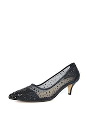 Preto - Lunar Alisha Gemstone Kitten Heel Shoes - Imagem 3 de 5