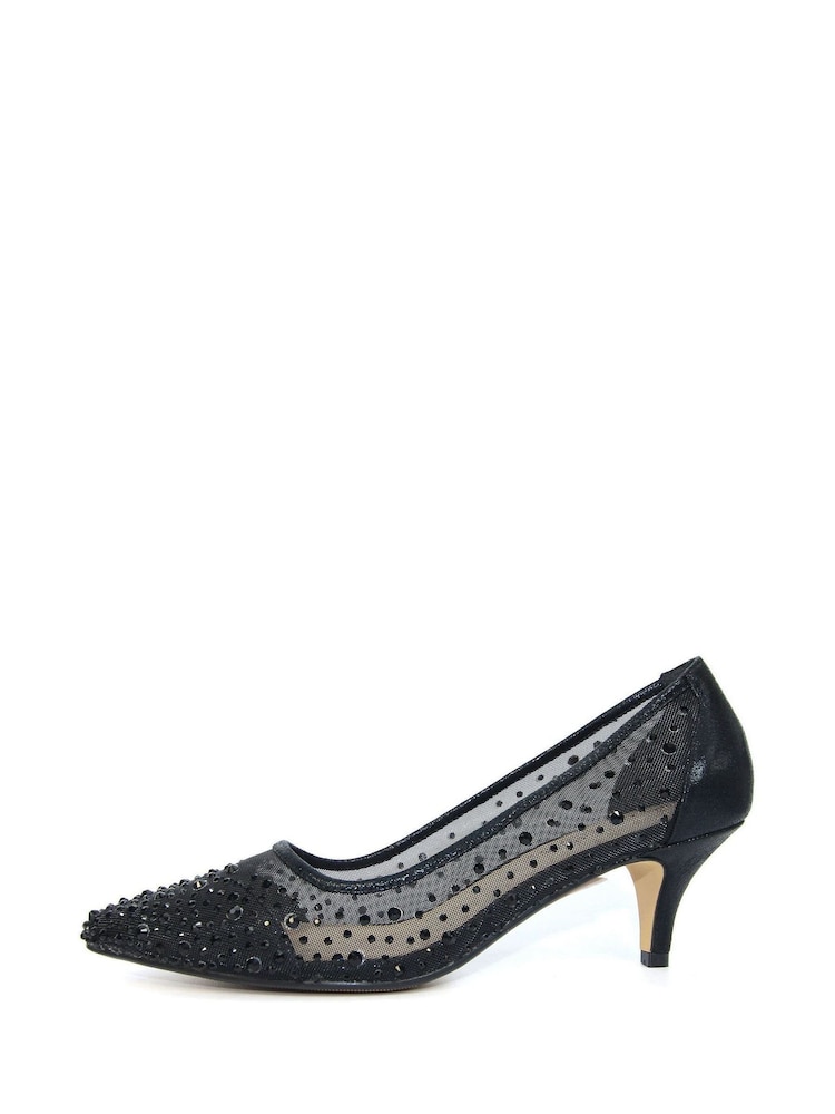 Schwarz - Lunar, Alisha, Pumps mit Kitten-Absätzen und Schmucksteinen - Bild 5 von 5 Schwarz - Lunar, Alisha, Pumps mit Kitten-Absätzen und Schmucksteinen - Bild 5 von 5