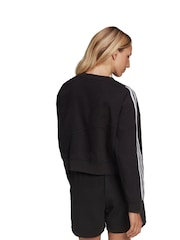adidas Originals Womens White Split Crew-Neck Sweatshirt - Image 2 of 7