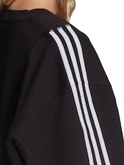 adidas Originals Womens White Split Crew-Neck Sweatshirt - Image 6 of 7