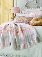 Laura Ashley Sage Green Colton Check Throw - Image 2 of 2
