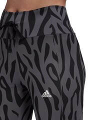 adidas Grey Tiger Print Leggings - Image 5 of 6