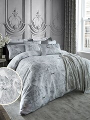 Laura Ashley Silver Tregaron Duvet Cover and Pillowcase Set - Image 2 of 2