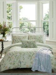 Laura Ashley Eau de Nil Green Summer Palace 100% Cotton Duvet Cover and Pillowcase Set - Image 1 of 5