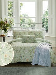 Laura Ashley Eau de Nil Green Summer Palace 100% Cotton Duvet Cover and Pillowcase Set - Image 2 of 5