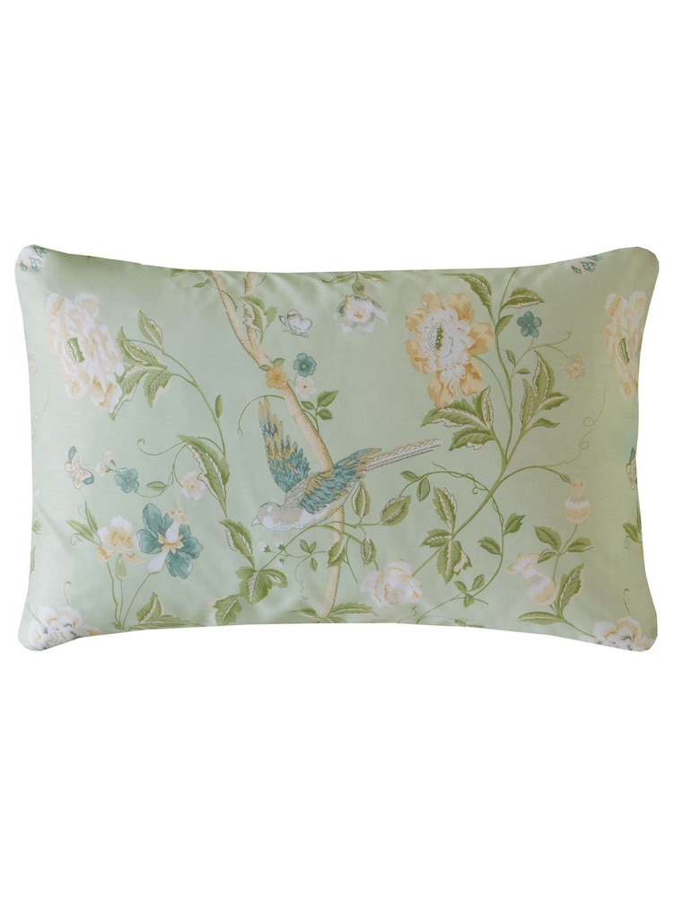 Laura Ashley Eau de Nil Green Summer Palace 100% Cotton Duvet Cover and Pillowcase Set - Image 4 of 5
