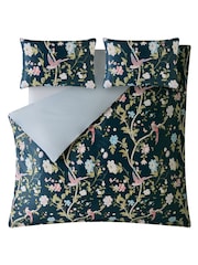 Laura Ashley Midnight Blue Summer Palace 100% Cotton Duvet Cover and Pillowcase Set - Image 5 of 5