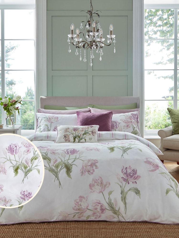 Laura Ashley 220 Thread Count Gosford 100% Cotton Duvet Cover and Pillowcase Set - Изображение 2 из 2