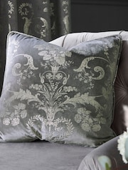 Laura Ashley Steel Grey Josette Metallic Cushion - Image 1 of 2