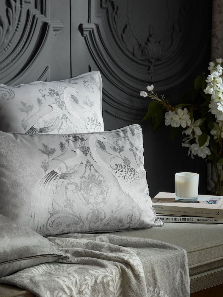 Laura Ashley Silver Tregaron Cushion - Image 1 of 2