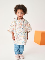 Krem plaža z motivom junaka - odporen na dež Overhead Printed komplet Away Poncho Cagoule (3mths-7yrs) - Slika 1 iz 7