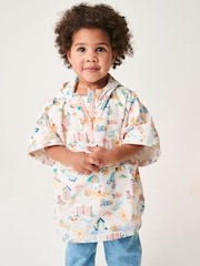 Krem plaža z motivom junaka - odporen na dež Overhead Printed komplet Away Poncho Cagoule (3mths-7yrs) - Slika 2 iz 7