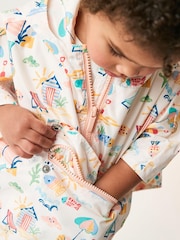 Krem plaža z motivom junaka - odporen na dež Overhead Printed komplet Away Poncho Cagoule (3mths-7yrs) - Slika 4 iz 7