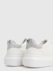 Schuh White Maverick Lace-Up Trainers - Image 4 of 4