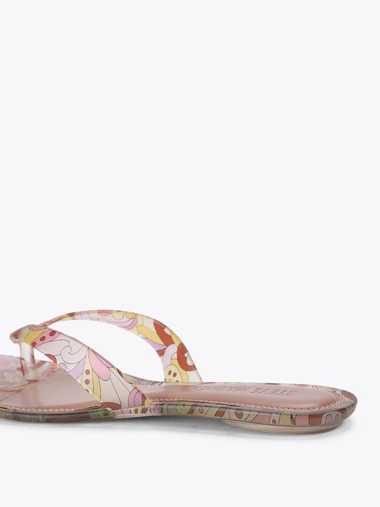 Steve Madden Pink Trella Jelly Floral Print Sandals - Image 4 of 4 Steve Madden Pink Trella Jelly Floral Print Sandals - Image 4 of 4