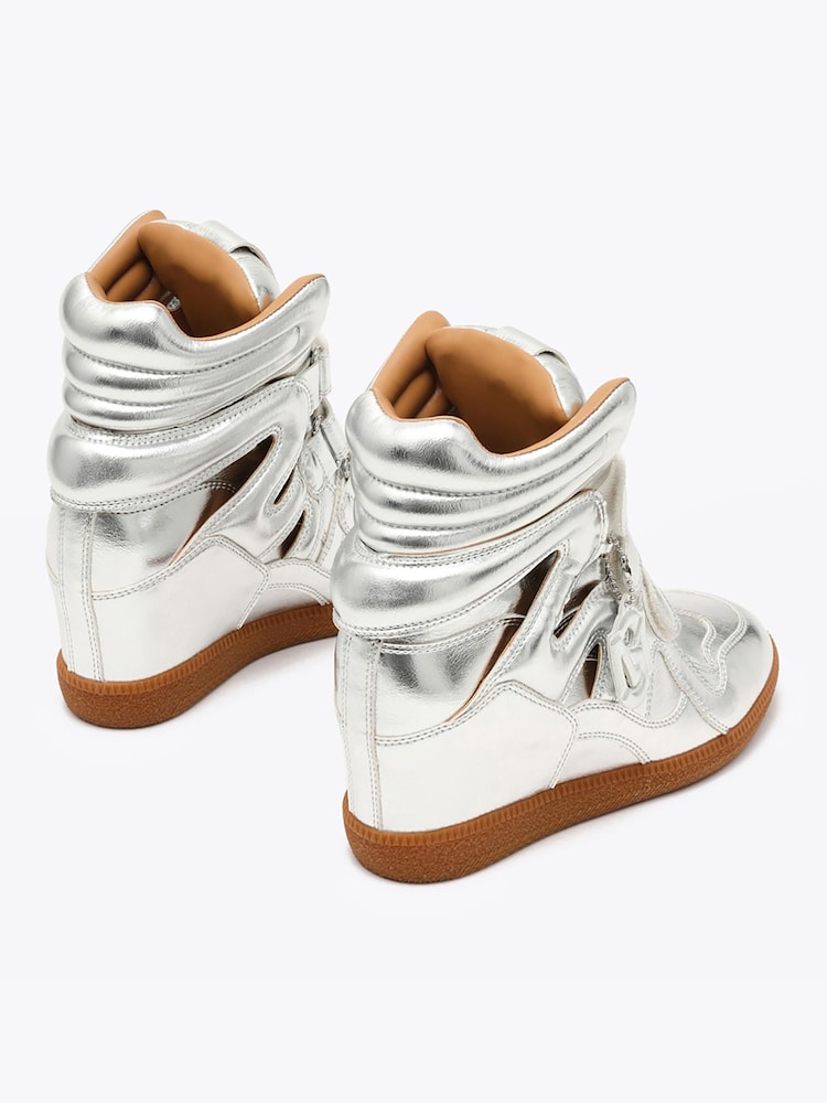 Steve Madden Silver Mavis Suede Trainers - Image 3 of 3