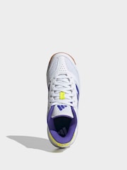 adidas White Ligra 8 Indoor Shoes - Image 5 of 9