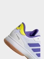 adidas White Ligra 8 Indoor Shoes - Image 6 of 9