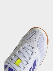 adidas White Ligra 8 Indoor Shoes - Image 7 of 9