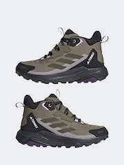 adidas Green Terrex Anylander Mid Rain.Rdy Hiking Shoes - Image 3 of 10
