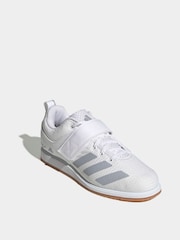 adidas White Powerlift 5 Weightlifting Shoes - Image 1 of 10