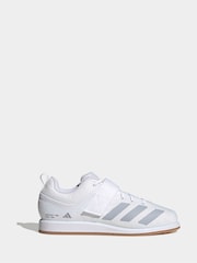 adidas White Powerlift 5 Weightlifting Shoes - Image 2 of 10