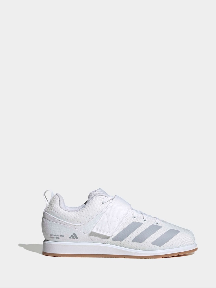 adidas White Powerlift 5 Weightlifting Shoes - Image 2 of 10 adidas White Powerlift 5 Weightlifting Shoes - Image 2 of 10