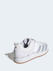adidas White Powerlift 5 Weightlifting Shoes - Image 9 of 10