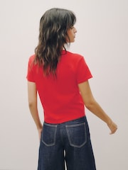 Red England Football Crew Neck Slim Fit T-Shirt - Image 4 of 7