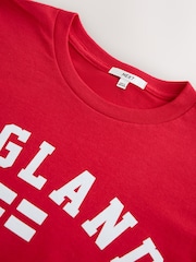 Red England Football Crew Neck Slim Fit T-Shirt - Image 6 of 7
