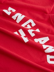 Red England Football Crew Neck Slim Fit T-Shirt - Image 7 of 7