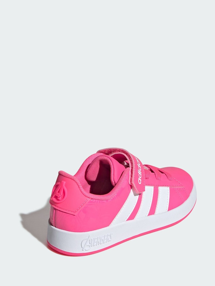 adidas Pink Marvel Avengers Grand Court Shoes - Image 2 of 4 adidas Pink Marvel Avengers Grand Court Shoes - Image 2 of 4