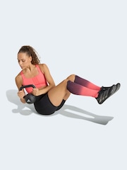 adidas Pink Optime Workout 3-Stripes Medium Support Bra - Image 3 of 6