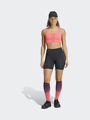 adidas Pink Optime Workout 3-Stripes Medium Support Bra - Image 5 of 6