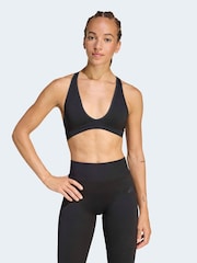 adidas Workout Essentials Knit Light Support Bra - תמונה 1 מתוך 6