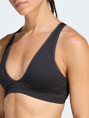 adidas Workout Essentials Knit Light Support Bra - תמונה 3 מתוך 6
