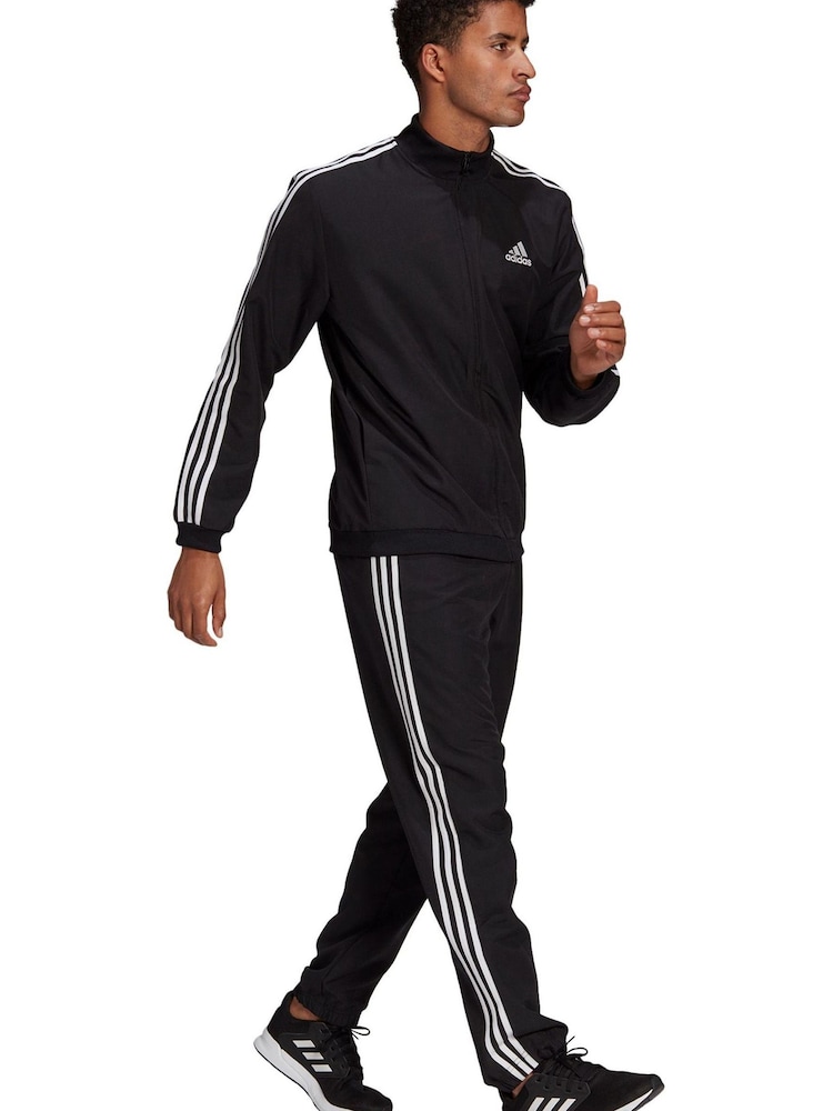 adidas Black 3-Stripes Woven Tracksuit - Image 3 of 8