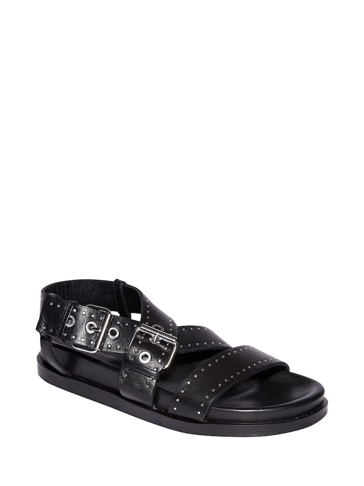 AllSaints Black Nina Sandals - Image 2 of 6 AllSaints Black Nina Sandals - Image 2 of 6