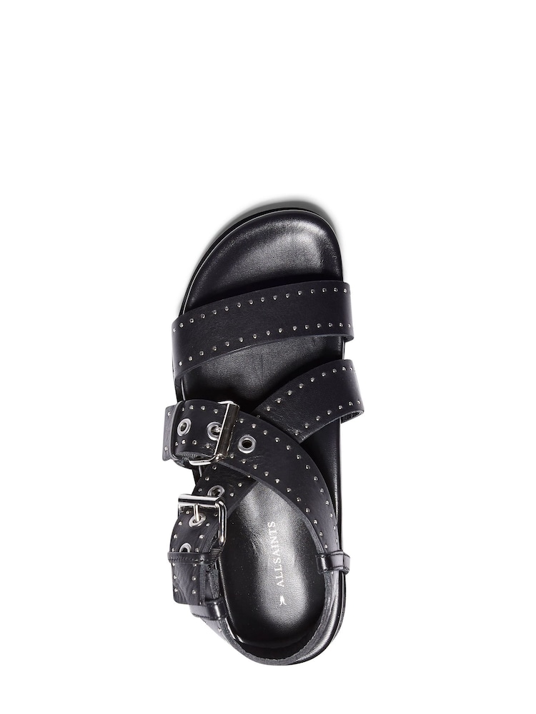 AllSaints Black Nina Sandals - Image 5 of 6