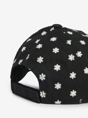 Black Daisy Embroidered Embroidered Cap (3mths-16yrs) - Image 2 of 2