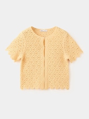 Mango Yellow Short Sleeve Knit Cardigan - Image 5 of 7