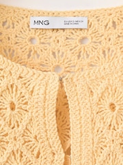 Mango Yellow Short Sleeve Knit Cardigan - Image 6 of 7