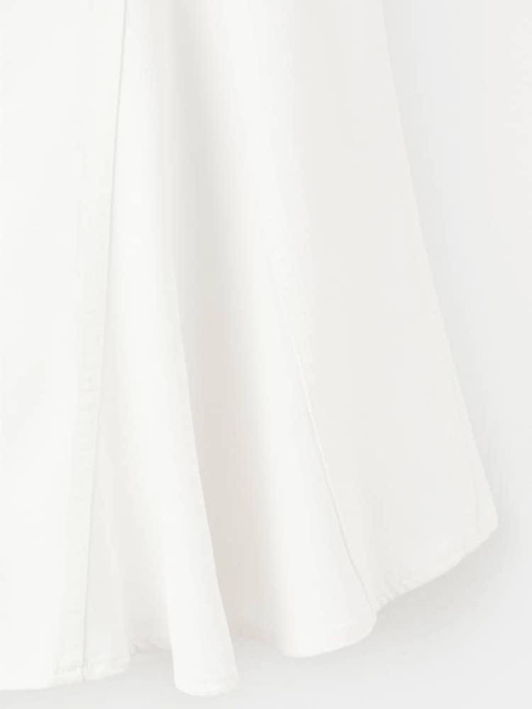 Mango White Floaty Midi Skirt - Image 2 of 3