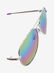 Silver Aviator Style Sunglasses - Image 3 of 3