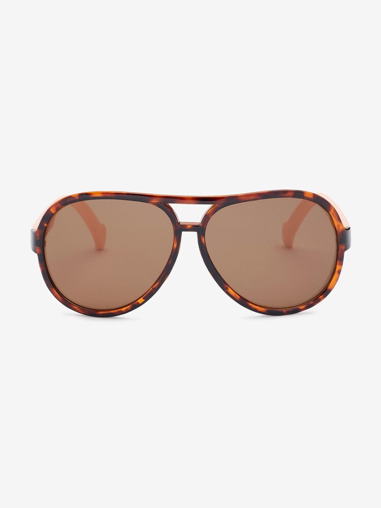Tortoiseshell Brown Plastic Aviator Style Sunglasses - Image 2 of 3