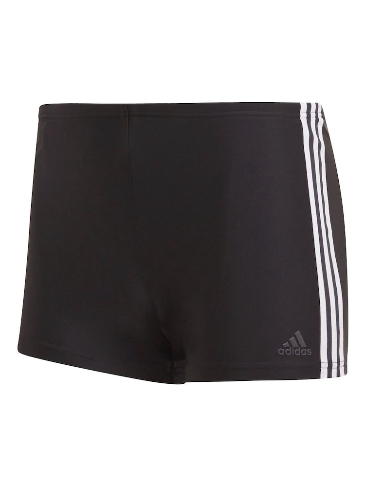 adidas Black 3-Stripes Swim Shorts - Image 1 of 2