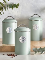 Set of 3 Sage Green Badge Storage Tins - Image 3 of 4